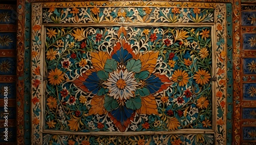 Another Moroccan art with floral themes.