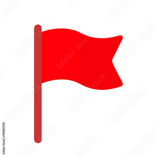 Red flag vector icon