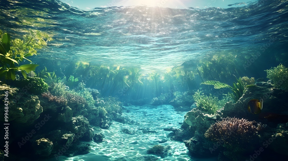 Mesmerizing Underwater Oasis Amidst the Vast Ocean Expanse A Captivating Glimpse into a Hidden Natural Wonder Teeming with Aquatic Life and Ethereal Beauty Mesmerizing Underwater Oasis Amidst the Vast Ocean Expanse A Captivating Glimpse into a Hidden Natural Wonder Teeming with Aquatic Life and Ethereal Beauty