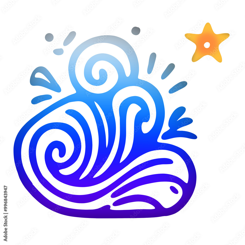 abstract blue wave
