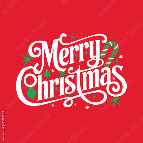 A vector illustration of a merrychristmas 