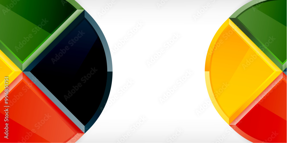 Abstract background - circles and round triangles with 3d effect. Vector Illustration For Wallpaper, Banner, Background, Card, Book Illustration, landing page Abstract background - circles and round triangles with 3d effect. Vector Illustration For Wallpaper, Banner, Background, Card, Book Illustration, landing page