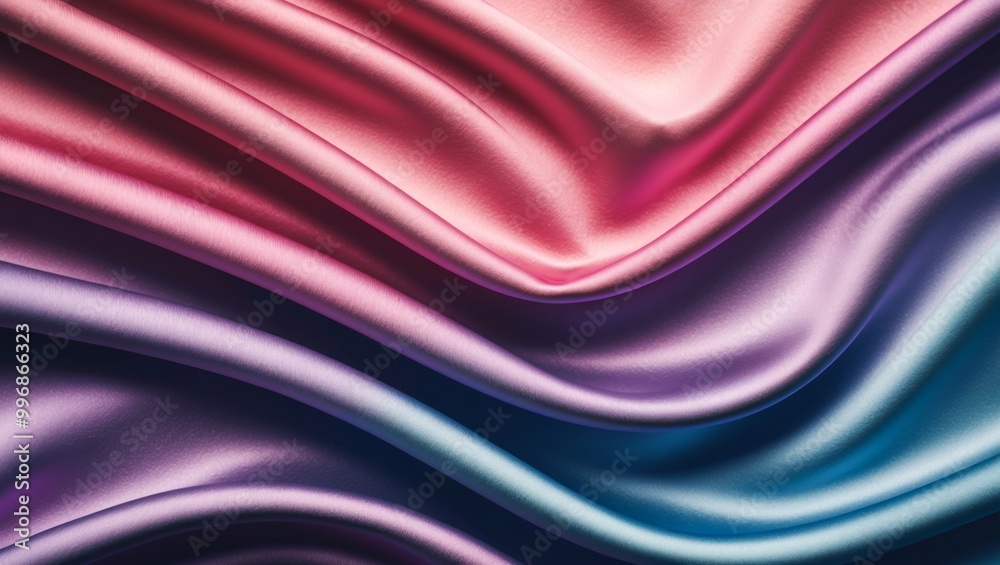 Obraz premium Soft gradient silky fabric with waves