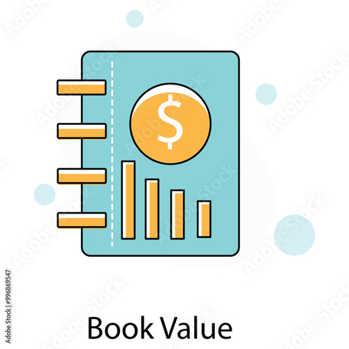 Book Value Icon. Vector Icon Design