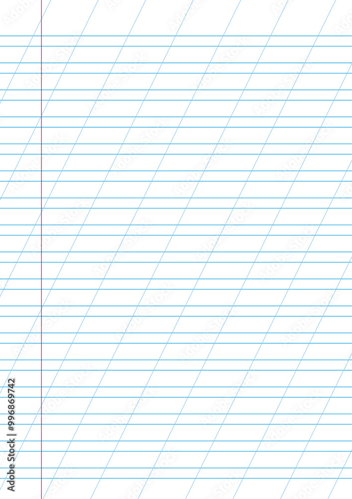 paper notebook with tilted lines sheet template paper notebook with tilted lines sheet template