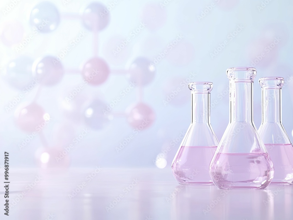 Fine Chemical Synthesis, synthesis processes for high-purity fine chemicals, set against a chemical lab background, 3D illustration Fine Chemical Synthesis, synthesis processes for high-purity fine chemicals, set against a chemical lab background, 3D illustration