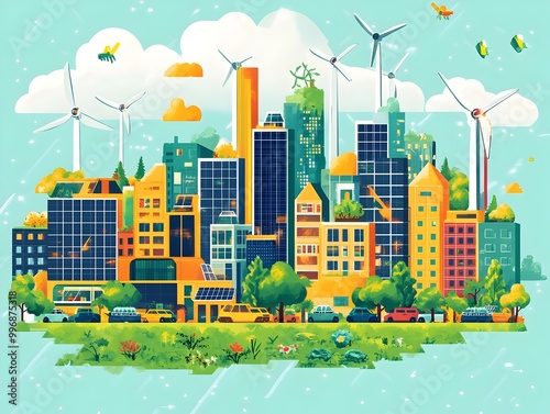 Renewable Energy Projects Fueling Urban Revitalization and Community Empowerment Featuring Community Owned Solar Microgrids Wind Turbines as Architectural Elements