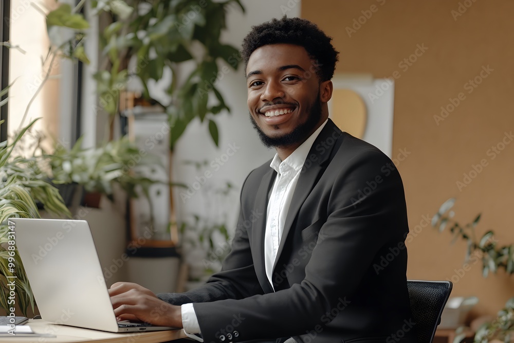Professional businessman in the office working on his laptop Professional businessman in the office working on his laptop