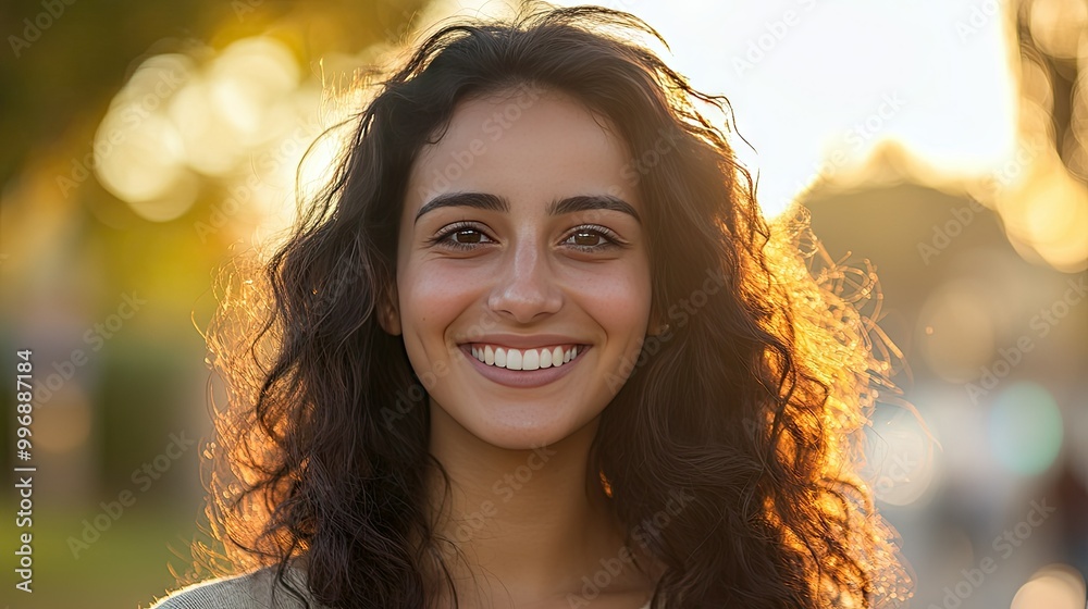 Close-up of a person smiling at the camera with a softly blurred background for copy. Close-up of a person smiling at the camera with a softly blurred background for copy.