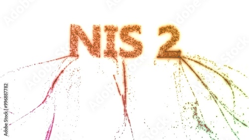 NIS2 energiegeladene leuchtende Partikel - IT-Sicherheit, Risikomanagement und Sicherheitsstrategien, Cybersicherheit, Vorschriften, Cybervorfälle, Gesetz