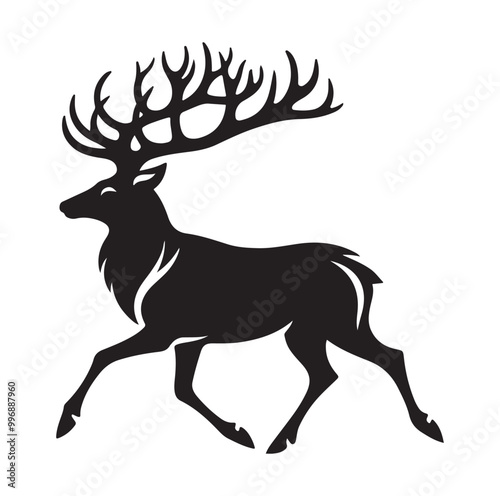 Deer silhouette, vector illustration design