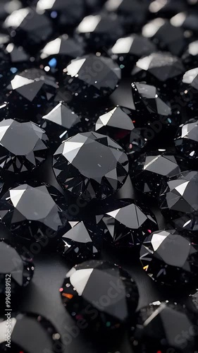 Luxury black diamonds close up	