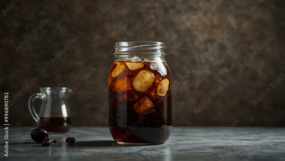 Cold brew coffee photo beautifully arranged. Cold brew coffee photo beautifully arranged.
