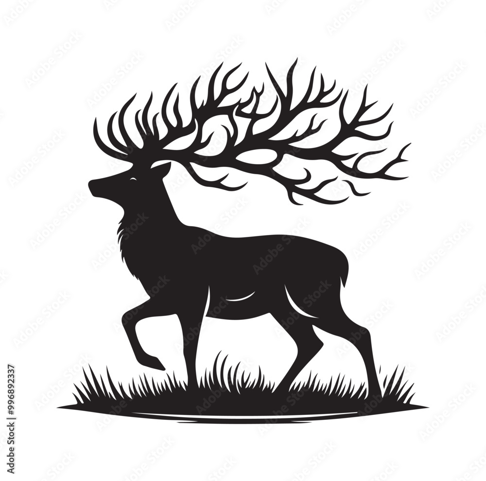 Deer silhouette, vector illustration design Deer silhouette, vector illustration design