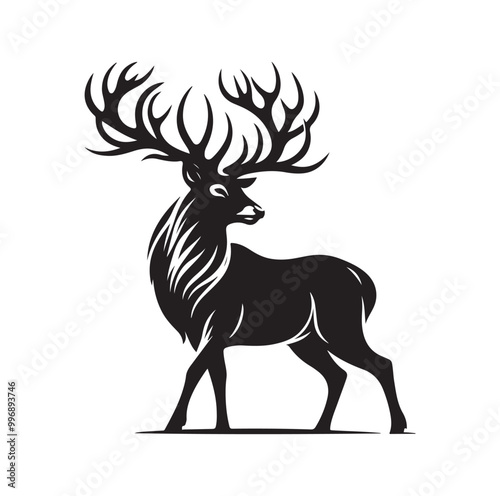 Deer silhouette, vector illustration design