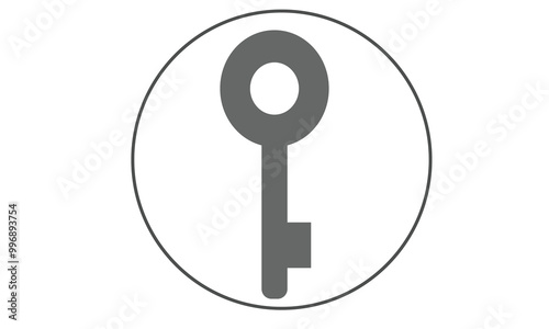 Key icon vector. Key vector icon. Key symbol for web site design .