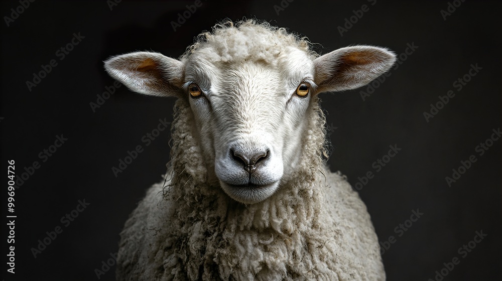 Close Up Portrait of a Fluffy Sheep Close Up Portrait of a Fluffy Sheep