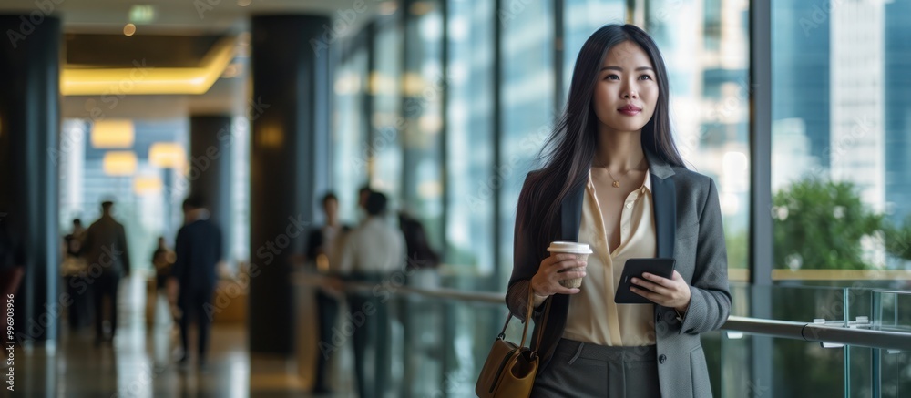 Fototapeta premium Businesswoman in Modern Office Building
