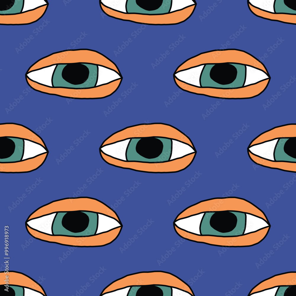 square seamless pattern -sinister eyes for Halloween.Devil eyes in 1970s psychedelic style.Groovy and funky print ornament.A look from a horror movie. Mystical esoteric eye.Witches,astrology and tarot square seamless pattern -sinister eyes for Halloween.Devil eyes in 1970s psychedelic style.Groovy and funky print ornament.A look from a horror movie. Mystical esoteric eye.Witches,astrology and tarot