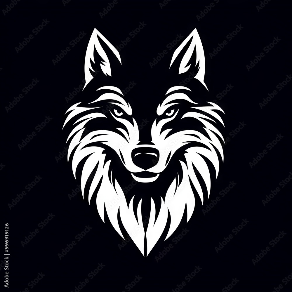 Wolf logo on isolated background Wolf logo on isolated background