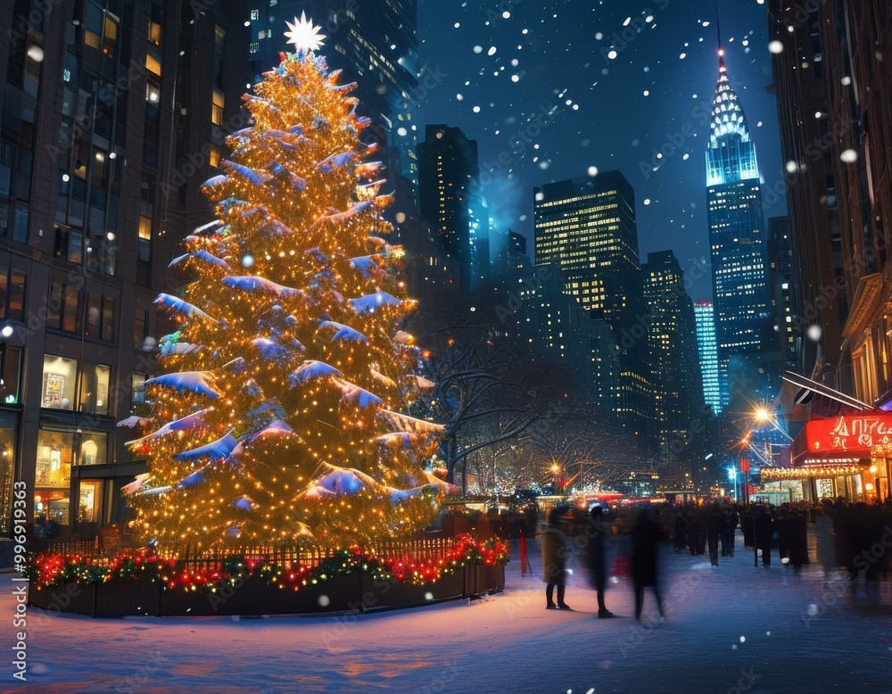 Christmas tree in the city Christmas tree in the city