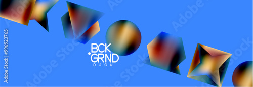 Fluid color geometric shapes abstract background. Vector Illustration For Wallpaper, Banner, Background, Card, Book Illustration, landing page