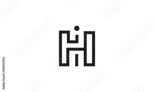 h, hh logo initial vector, h letter logo design, hh logo icon, Letter H logo icon design template