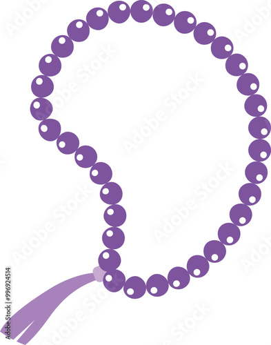 Purple Amethyst Beryl Prayer Beads, Buddhist Prayer Beads icon.
