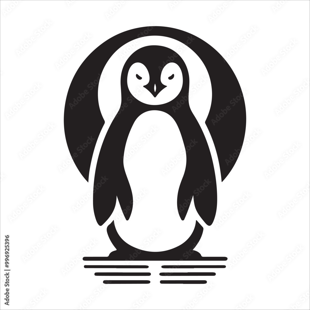 Fototapeta premium Penguin Vector Art Illustration