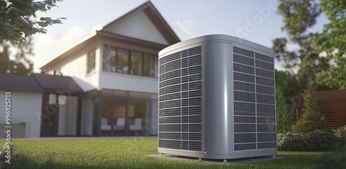 Air source heat pump installation in a residential building