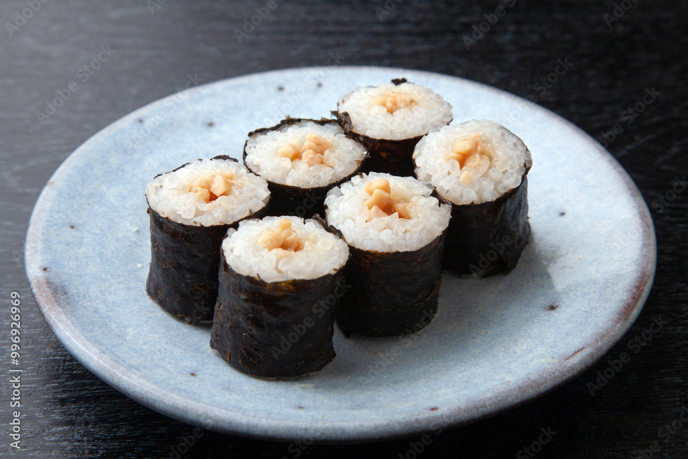 納豆の細巻き 納豆の細巻き