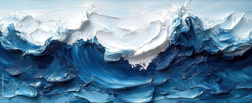 abstract ocean scene with bold blue and white oil paint strokes blending seamlessly to convey the dynamic movement of waves textured to evoke a sense of depth and fluidity abstract ocean scene with bold blue and white oil paint strokes blending seamlessly to convey the dynamic movement of waves textured to evoke a sense of depth and fluidity
