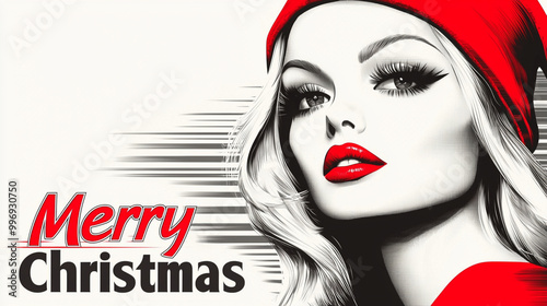 The Perfect Christmas Touch: A Pop Art Portrait with a Festive Message