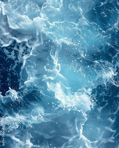 Vibrant and inviting clean blue ocean texture for artistic and design applications