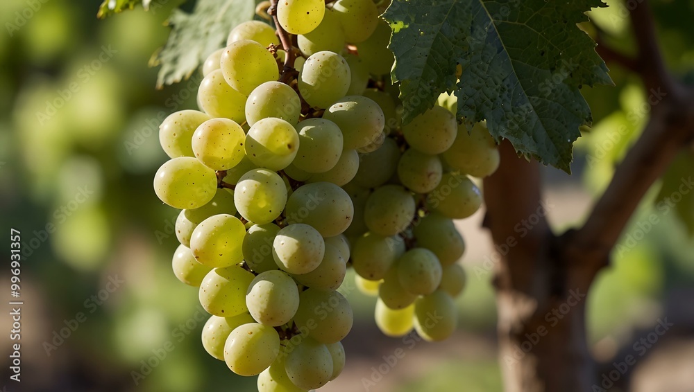 Glossy white grapes with a blurred background. Glossy white grapes with a blurred background.