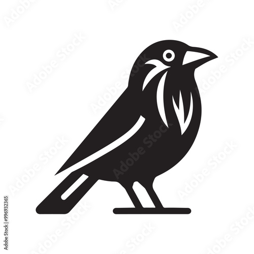 Stylish Jackdaw Silhouette Vectors: Ideal for Creative Design Projects