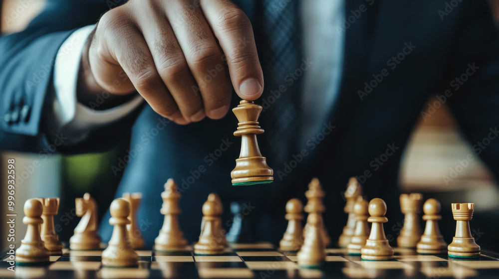 custom made wallpaper toronto digitalA business professional strategizes their next move during a chess game in a stylish office setting