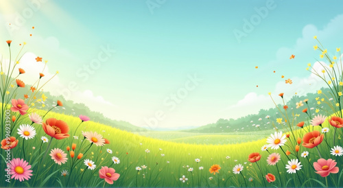 meadow with flowers