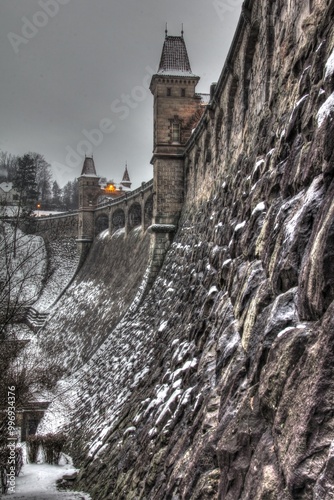 Les Království Dam in Winter, Czech Republic – Fairytale Stone Architecture