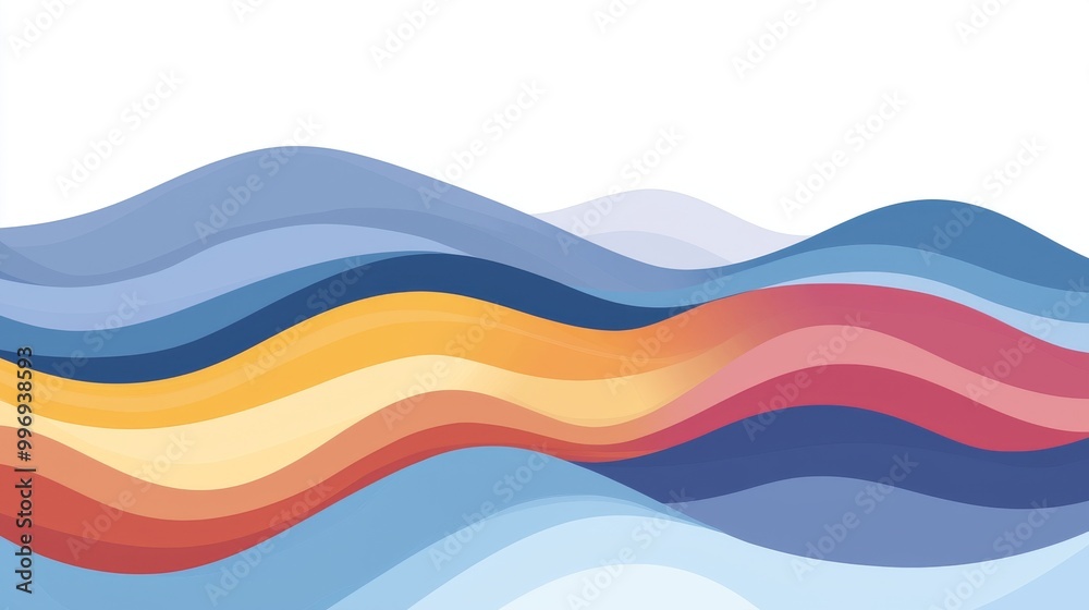 A colorful abstract wave design with playful dynamic curves, and a vibrant background A colorful abstract wave design with playful dynamic curves, and a vibrant background