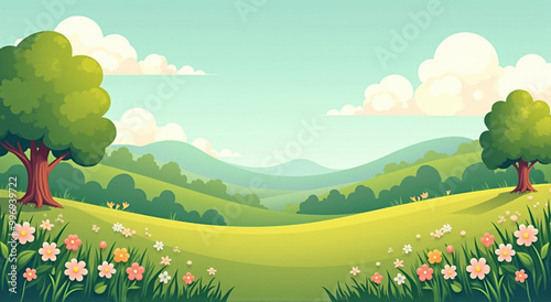landscape with trees