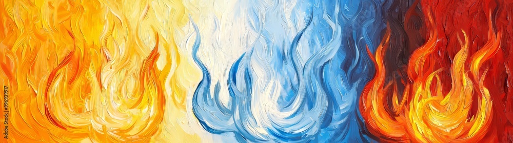 Obraz premium Color palettes that emphasize the emotional weight of democracy in an abstract concept art painting of an American election