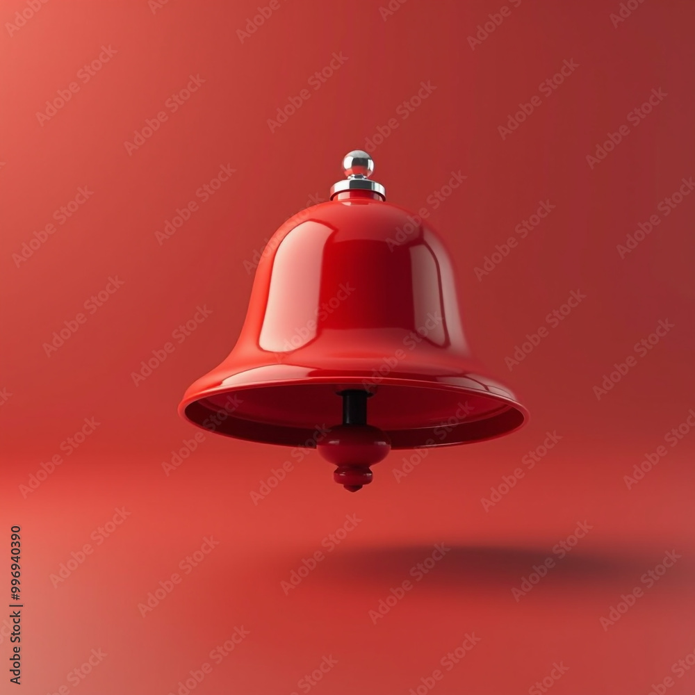 bell with red ribbon bell with red ribbon