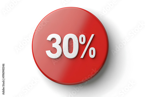 An icon with the sign "30%" in bold, minimalistic design, typically used to represent discounts or promotions in sales