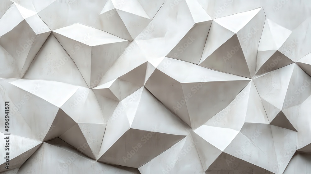 White geometric abstract textured surface with polygonal shapes for modern design background White geometric abstract textured surface with polygonal shapes for modern design background