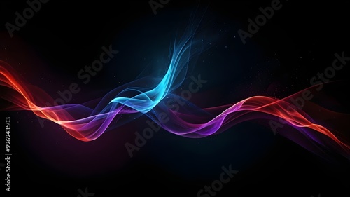 colorful abstract light effect on black background