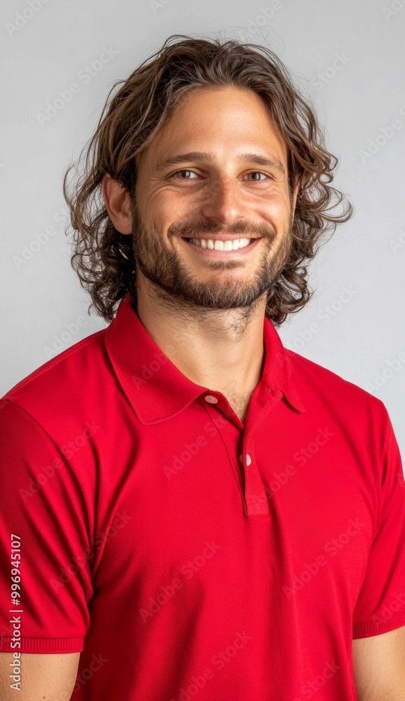 The image depicts a young man with long hair over an isolated background winking at the camera with a sexy expression on his face in a cheerful and happy expression. The image depicts a young man with long hair over an isolated background winking at the camera with a sexy expression on his face in a cheerful and happy expression.