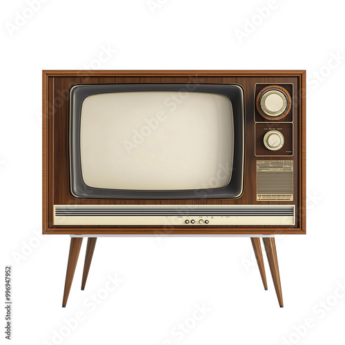 mock-up retro tv design isolated 