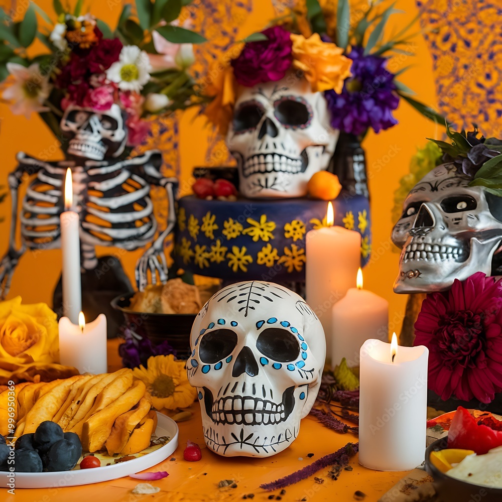 Illuminating Traditions Sugar Skulls, Flowers, and Candles in the Day of the Dead Celebration Illuminating Traditions Sugar Skulls, Flowers, and Candles in the Day of the Dead Celebration