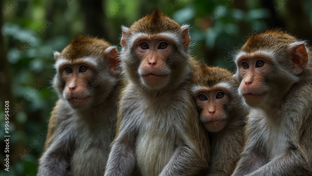 Long-tailed macaques in Ubud’s Sacred Monkey Forest. Long-tailed macaques in Ubud’s Sacred Monkey Forest.